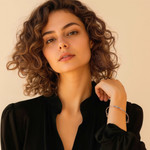 Peridot bangle bracelet, 'Harmony of Three' (large) - Peridot and Silver 925 Bangle Bracelet (large)