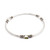 Peridot bangle bracelet, 'Harmony of Three' (large) - Peridot and Silver 925 Bangle Bracelet (large)