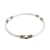 Peridot bangle bracelet, 'Harmony of Three' (large) - Peridot and Silver 925 Bangle Bracelet (large)