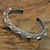 Garnet cuff bracelet, 'Java Kawung' - Sterling Silver and Garnet Handmade Cuff Bracelet (image 2) thumbail