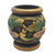 jarrón de caoba - Jarrón de caoba dorado tallado a mano de Bali