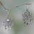 Sterling silver chandelier earrings, 'Silver Peacock Feather' - Fair Trade Handmade Sterling Silver Chandelier Earrings thumbail