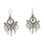 Sterling silver chandelier earrings, 'Silver Peacock Feather' - Fair Trade Handmade Sterling Silver Chandelier Earrings (image 2a) thumbail