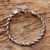 Men's sterling silver bracelet, 'Dauntless' - Handcrafted Men's Sterling Silver Chain Bracelet