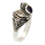 Amethyst locket ring, 'Mysterious Garden' - Fair Trade Silver and Amethyst Locket Ring from Bali (image 2b) thumbail