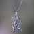 Men's amethyst necklace, 'Dragon's Ball' - Men's Fair Trade Sterling Silver and Amethyst Necklace thumbail