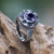 Gold accented amethyst ring, 'Kuta Lilac' - Handmade Balinese Cocktail Ring with Amethyst and 18k Gold (image 2) thumbail