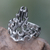 Men's sterling silver ring, 'Tongues of Fire' - Modern Abstract Sterling Silver Men's Ring Handmade in Bali (image 2) thumbail