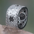 Men's sterling silver band ring, 'Star of David' - Handcrafted Balinese Hammered Sterling Silver Men's Ring (image 2b) thumbail