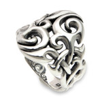 Men's sterling silver ring, 'Garden Labyrinth' - Sterling Silver Men's Ring Handmade in Bali