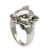 Men's sterling silver ring, 'Tusked Pig' - Artisan Handcrafted Men's Sterling Silver Pig Ring (image 2a) thumbail