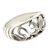 Sterling silver band ring, 'Sukawati Om Kara' - Women's Handmade Om Symbol Silver Band Ring (image 2a) thumbail