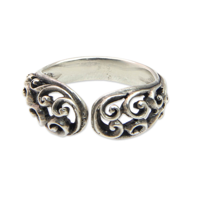 Balinese Sterling Silver Handcrafted Lacy Wrap Ring
