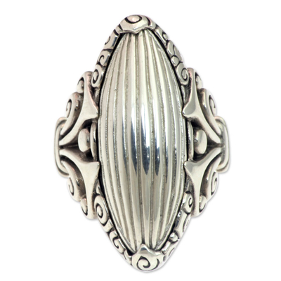 Sterling silver cocktail ring, 'Matahati' - Original Artisan Design Sterling Silver 925 Cocktail Ring