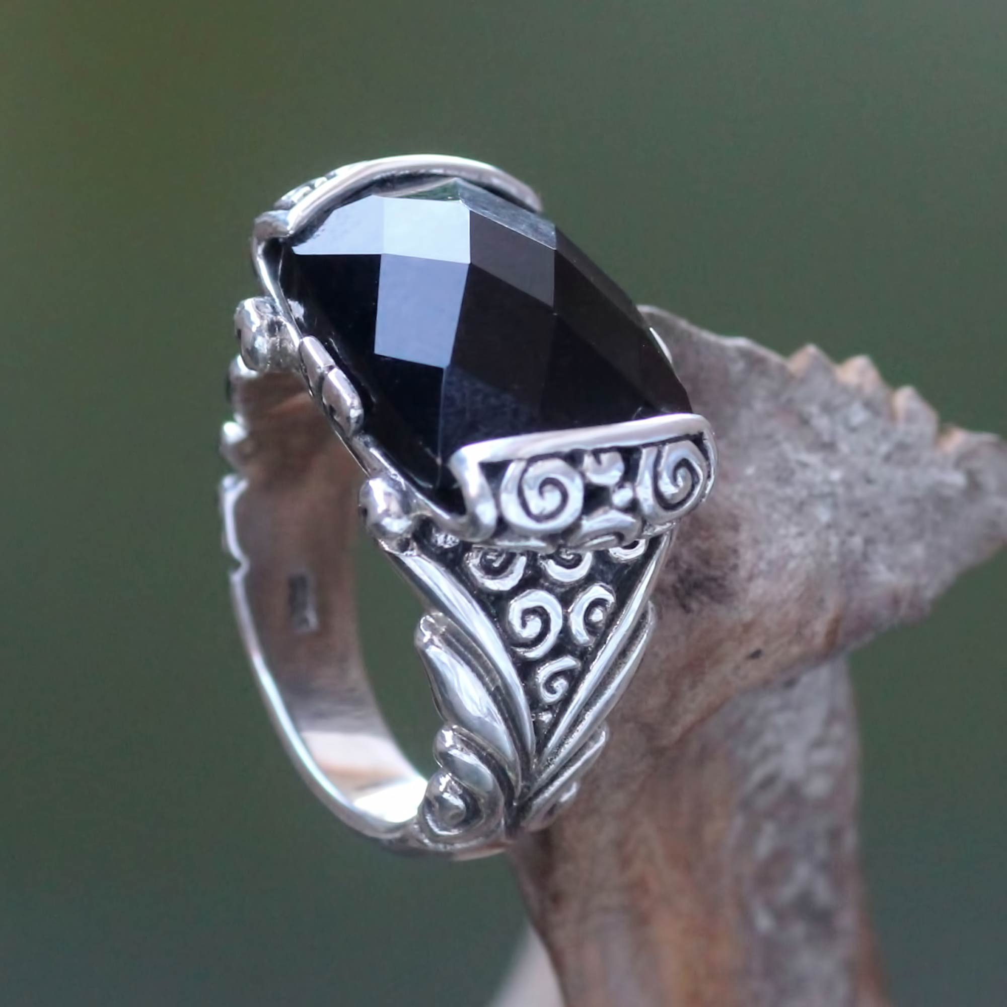 925 Sterling Silver Black Onyx Ring, Weight: 5 Gm at Rs 380/piece in Jaipur