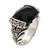 Onyx cocktail ring, 'Altar' - Women's Fair Trade Black Onyx and Sterling Silver Ring (image 2b) thumbail