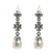 Cultured pearl dangle earrings, 'Sacred Dance' - Unique Cultured Pearl and Silver Dangle Earrings (image 2a) thumbail