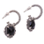 Onyx dangle earrings, 'Sweet Enchantment' - Elegant Black Onyx and Silver Dangle Earrings from Bali (image 2d) thumbail