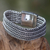 Men's wristband bracelet, 'Armor' - Sterling Silver Chainmail Bracelet for Men from Indonesia