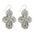 Sterling silver flower earrings, 'Filigree Bouquet' - Sterling Silver Handmade Filigree Floral Earrings from Bali thumbail