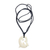 Bone pendant necklace, 'Lonely Dolphin' - Dolphin Carved Bone Pendant Necklace on Black Cord (image 2a) thumbail
