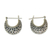 Sterling silver hoop earrings, 'Denpasar Crescent' - Artisan Crafted Sterling Silver Crescent Hoop Earrings thumbail