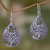 Gold accented dangle earrings, 'Dandelion Dew' - Sterling Silver and 18k Gold Accent Dangle Earrings (image 2) thumbail