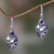 Amethyst dangle earrings, 'Bali Strawberry in Purple' - Sterling Silver and Amethyst Gemstone Earrings from Bali thumbail