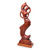 Escultura de madera - Escultura de madera hecha a mano original de pareja de baile