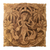 Holzreliefplatte, „Saraswati“ – geschnitzte Holzreliefplatte mit Hindu-Göttin-Motiv