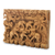 Wood relief panel, 'Jungle Frolic' - Fair Trade Handcrafted Elephant Wall Relief Panel (image 2b) thumbail