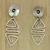 Sterling silver dangle earrings, 'Sumatra Glyph' - Contemporary Sterling Silver Dangle Earrings from Bali