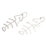 Sterling silver dangle earrings, 'Bone Fish Bone' - Hand Hammered Sterling Silver Fish Bone Earrings