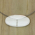 Bone and sterling silver pendant necklace, 'Clutch' - Modern Bone and Silver Necklace on Stainless Steel Cord (image 2b) thumbail