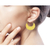 Gold plated hoop earrings, 'Golden Crescent' - Artisan Crafted 22k Gold Plated Hoop Style Earrings (image 2j) thumbail