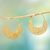 Gold vermeil hoop earrings, 'Garden of Eden' - Ornate 22k Gold Vermeil Hoop Earrings from Indonesia (image 2) thumbail