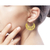 Gold vermeil hoop earrings, 'Moonlit Garden' - Unique Hoop Earrings in 22k Gold Vermeil from Bali