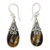 Tiger's eye and rainbow moonstone earrings, 'Sunset Aurora' - Fair Trade Tiger's Eye and Rainbow Moonstone Earrings (image 2a) thumbail