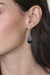 Onyx dangle earrings, 'Puncak Jaya in Black' - Ornate Silver 925 and Onyx Dangle Earrings from Bali