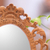 Wood wall mirror, 'Keraton Rococo' - Wood Rococo-Style Wall Mirror with Natural Finish (image 2b) thumbail