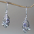 Amethyst dangle earrings, 'Kintamani Dragonfly in Lilac' - Amethyst and Silver Dangle Earrings with Dragonfly Motif thumbail
