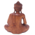 Holzskulptur - Handgeschnitzte Buddha-Skulptur aus Holz aus Bali