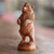 Wood statuette, 'Inquisitive Brown Bear' - Hand Carved Wood Statuette of Standing Brown Bear (image 2) thumbail