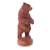 Wood statuette, 'Inquisitive Brown Bear' - Hand Carved Wood Statuette of Standing Brown Bear (image 2b) thumbail