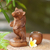Wood statuette, 'Inquisitive Brown Bear' - Hand Carved Wood Statuette of Standing Brown Bear (image 2j) thumbail
