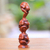 Wood statuette, 'Three Level Yogi' - Wood statuette (image 2) thumbail