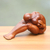 Estatuilla de madera, 'Yoga abstracto' - Escultura de madera hecha a mano