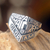 Men's sterling silver ring, 'Ad Maiorem Dei Gloriam' - Artisan Crafted Men's Spiritual Ring in Sterling Silver (image 2) thumbail