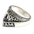 Men's sterling silver ring, 'Ad Maiorem Dei Gloriam' - Artisan Crafted Men's Spiritual Ring in Sterling Silver (image 2c) thumbail