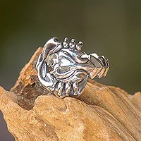 Men's sterling silver ring, 'Scorpion King'